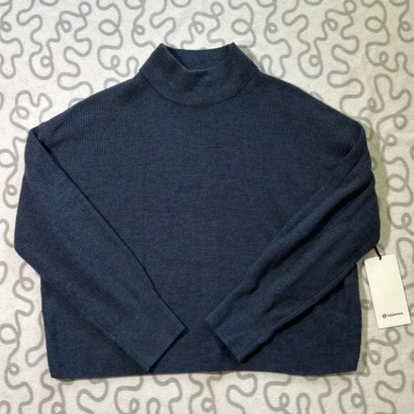 Lululemon Merino Wool-Blend Rib Turtleneck Sweater - Picture 1 of 5